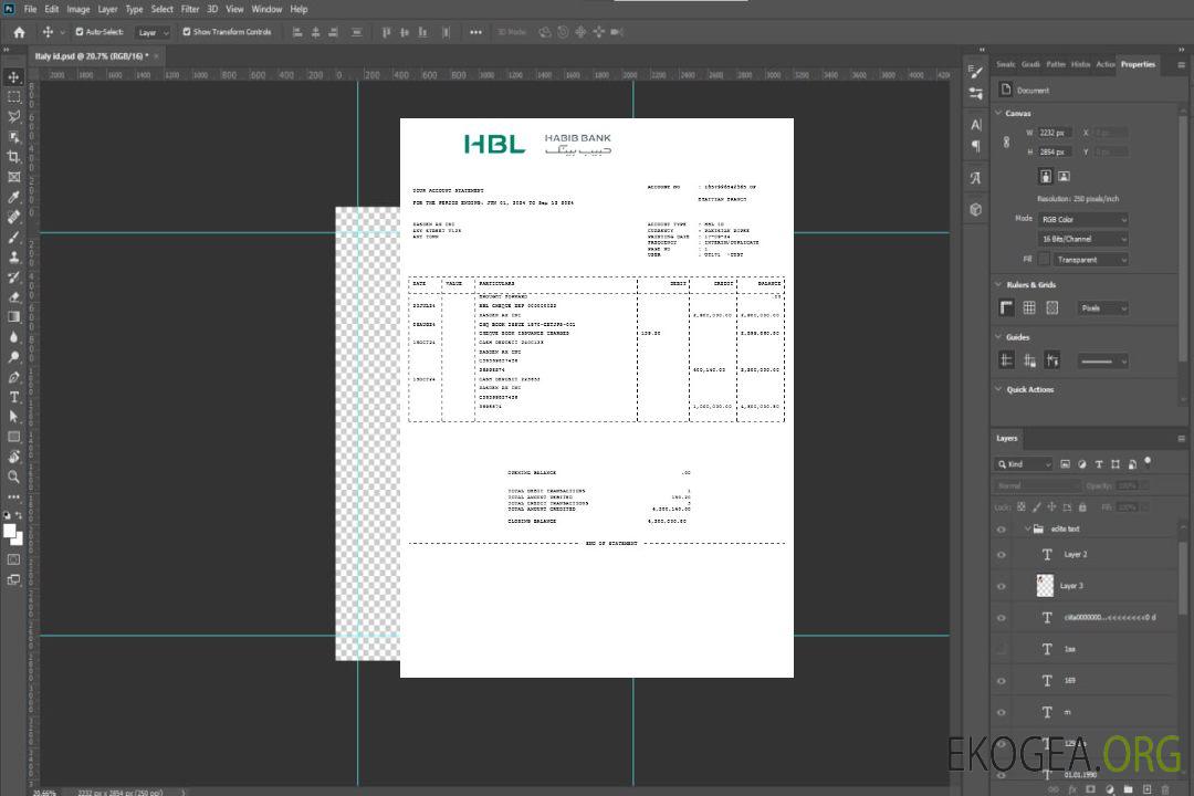 Modèle Word et PDF de facture de services publics d'entreprise PAKISTAN HBL template Modèle Word et PDF de facture de services publics d'entreprise PAKISTAN HBL template